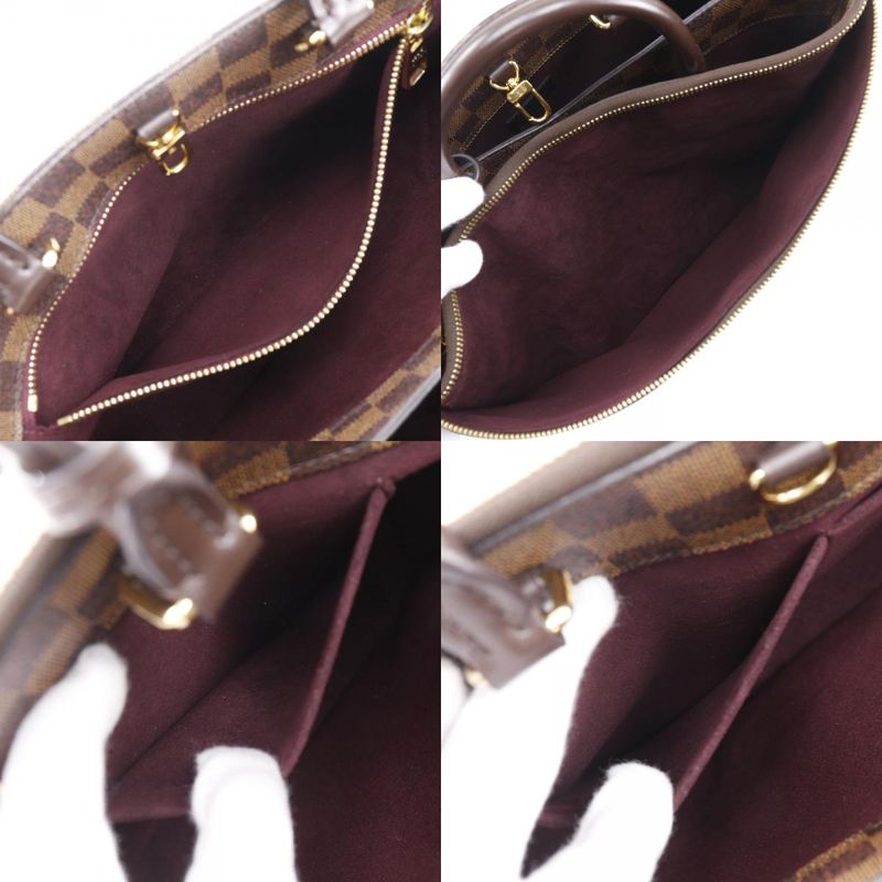 Louis Vuitton Brompton 2-way Shoulder N41582 Damier Canvas Brown Tr0186 Ladies