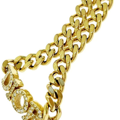 Christian Dior GP Rhinestone Dior Evolution Logo Bracelet Gold 368365 Bracelet