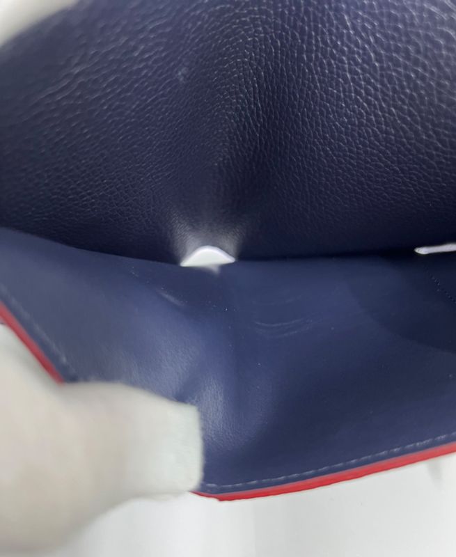 Louis Vuitton Wallet Monogram Empreinte Trifold Wallet Navy Leather M64577