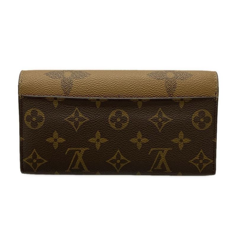 Louis Vuitton Monogram Reverse Long Wallet Portefeuille Sarah M80726 Monogram