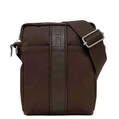 Hermes Shoulder Bag Acapulco Bandouliere PM Brown Crossbody Canvas Leather