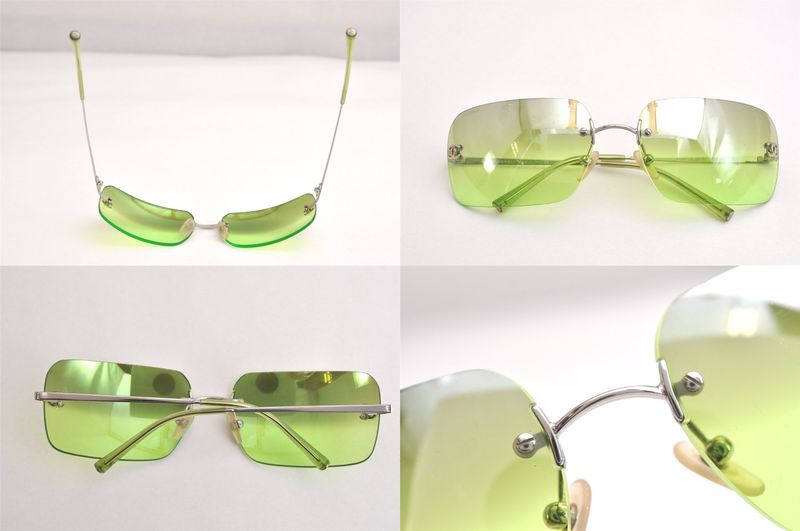 Chanel Sunglasses CC Logo Coco Mark Titanium 4017 Light Green 3238n