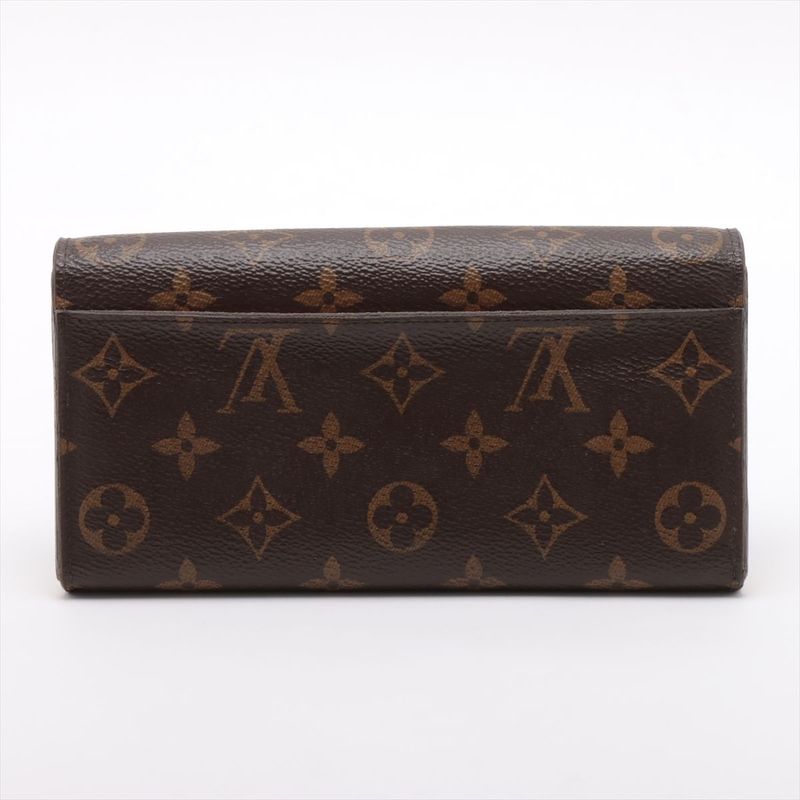 Louis Vuitton Monogram Portefeuille-sarah Long Wallet M62235 Brown × Rose