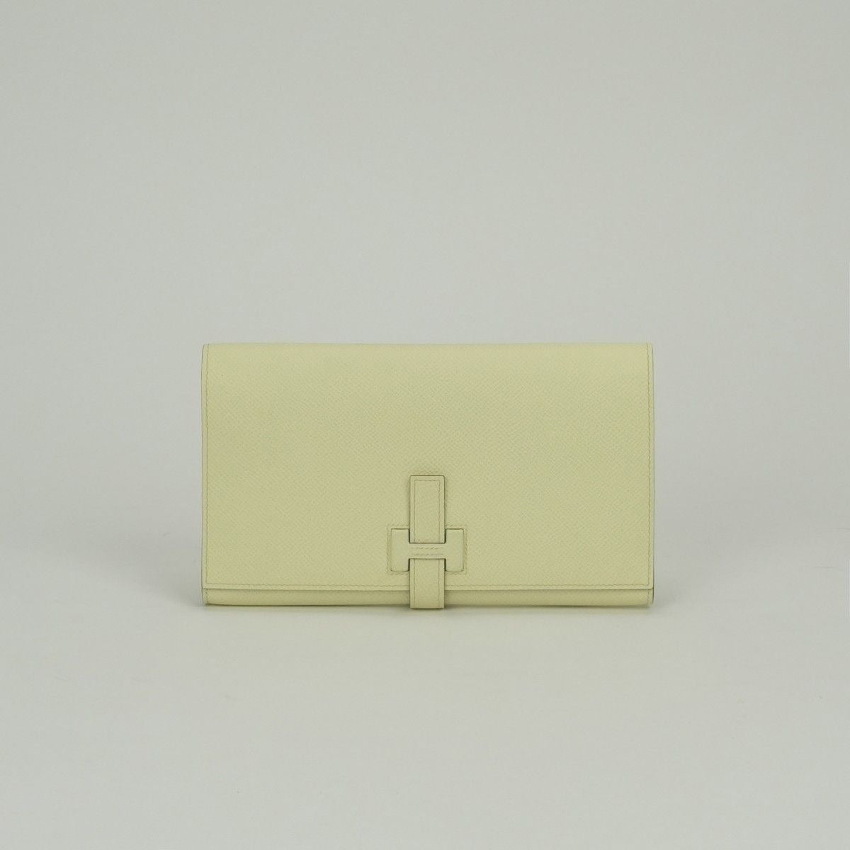 Hermes New Passant Wallet Epsom Jaune Milton Yellow