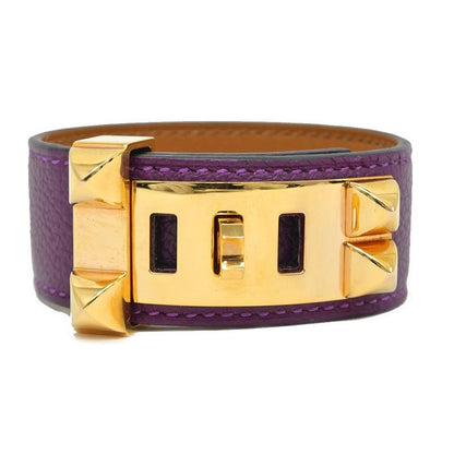 Hermes Collier De Chien 24 Bracelet Anemone Gold Hardware T2 eva Color