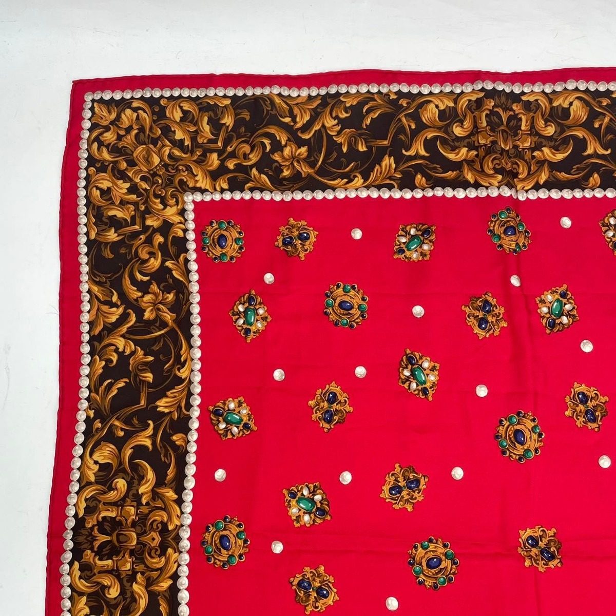 Dior Silk Scarf Red Pattern — view 2