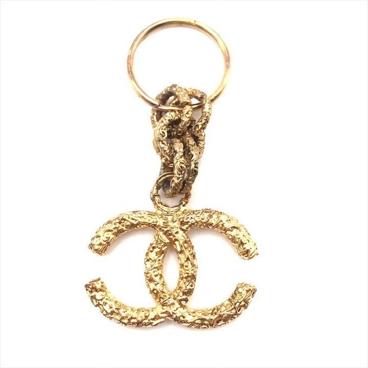 Chanel CC Logo Lava Magma Gold Key Holder Key