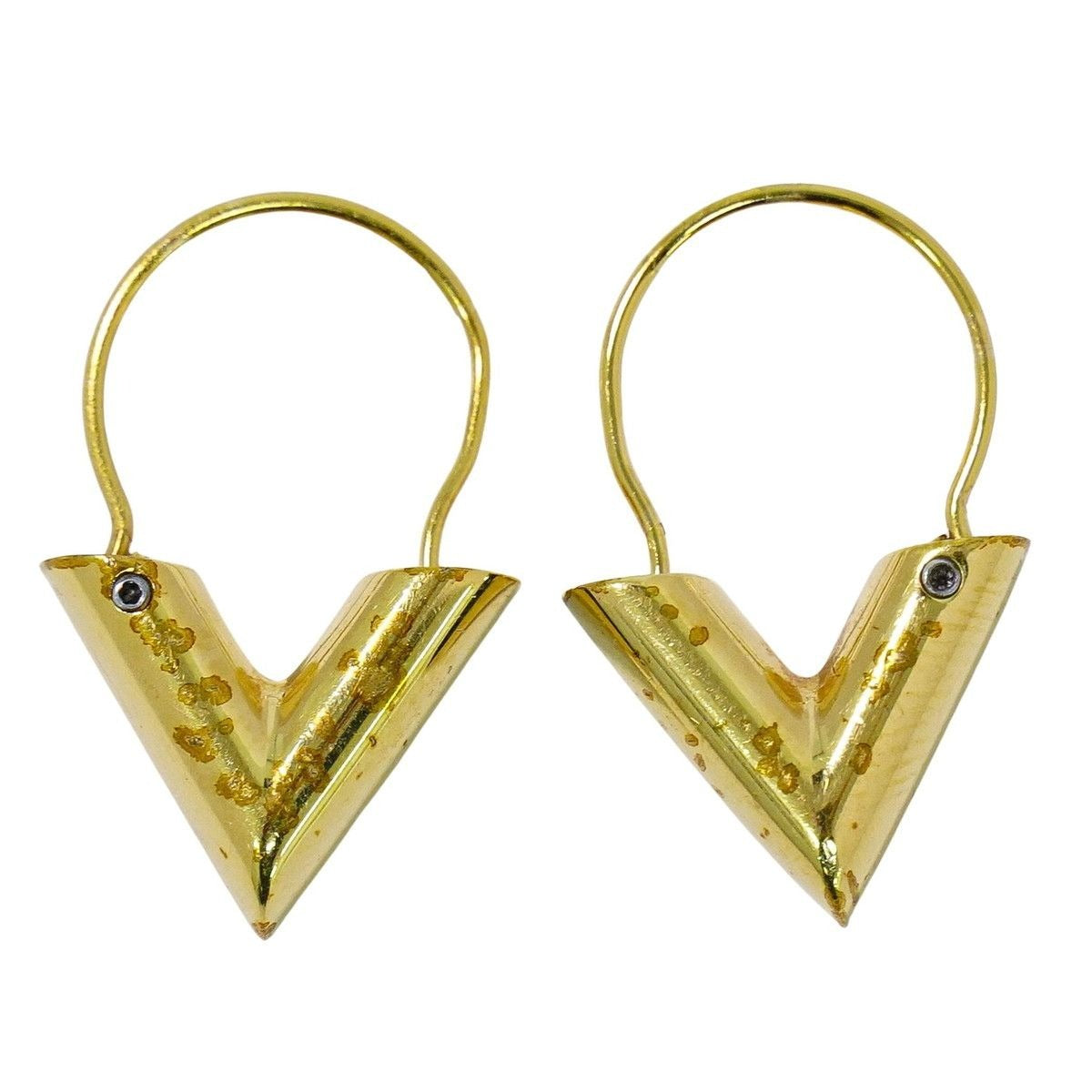 Louis Vuitton LV Essential Hoop Earrings Gold Plated
