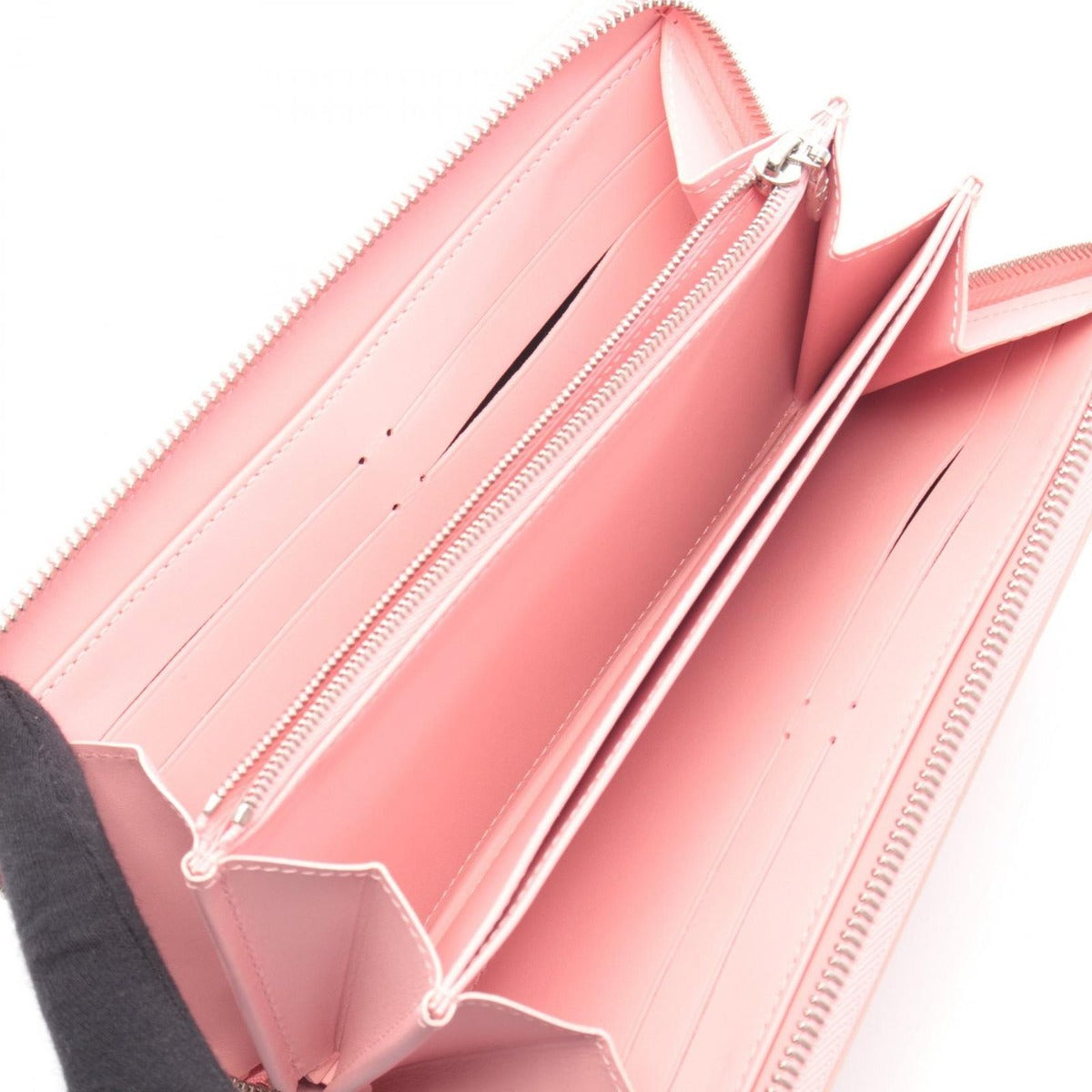 Louis Vuitton Round Wallet Zippy Sugar Pink Poppy Leather Red Black — view 3