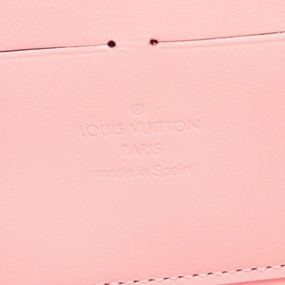 Louis Vuitton Round Wallet Zippy Sugar Pink Poppy Leather Red Black — view 4