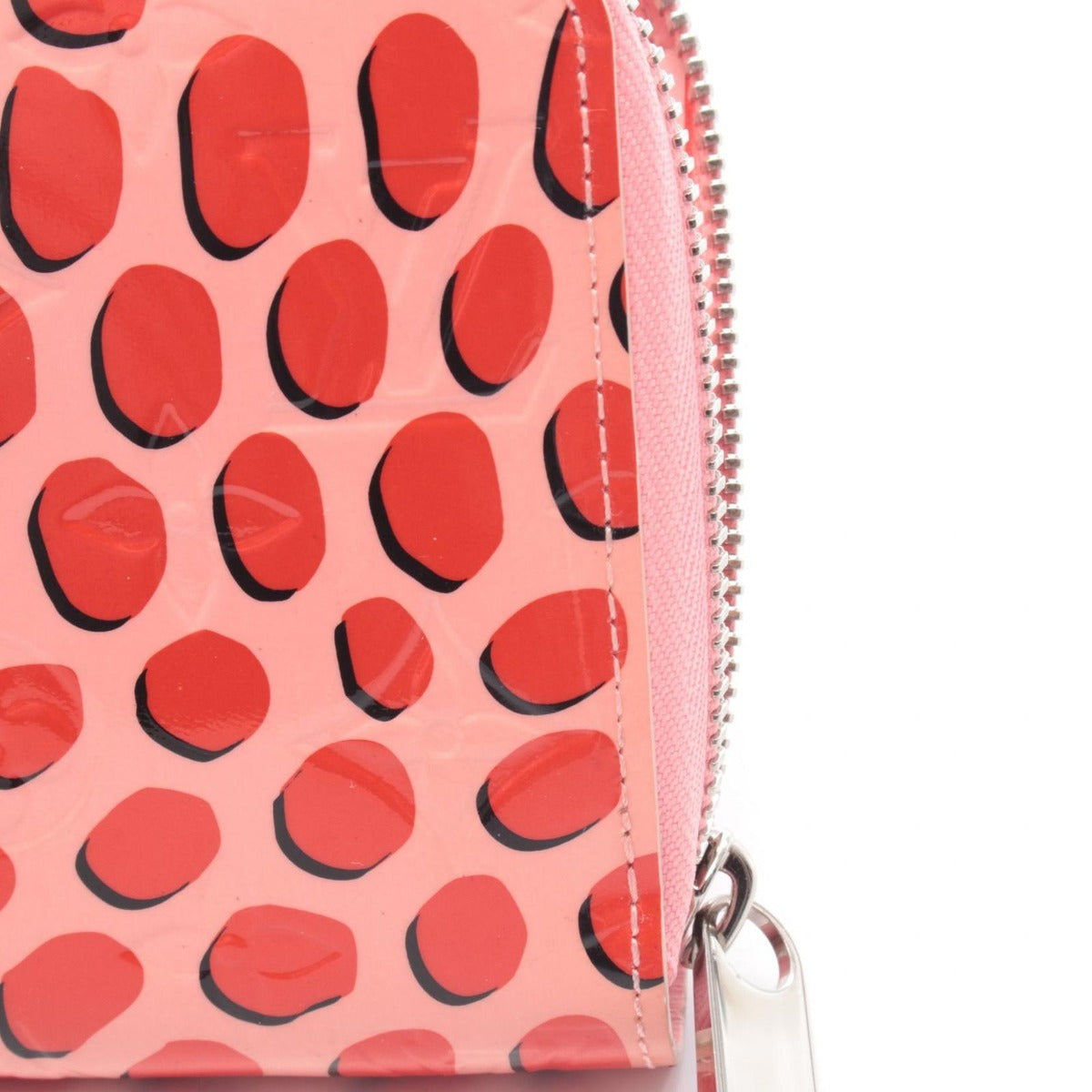 Louis Vuitton Round Wallet Zippy Sugar Pink Poppy Leather Red Black — view 6