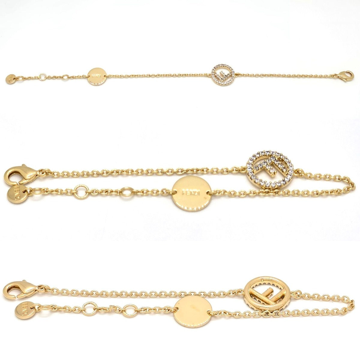 Fendi Is Bracelet New Logo Shape Ornament Natural Crystal — view 2