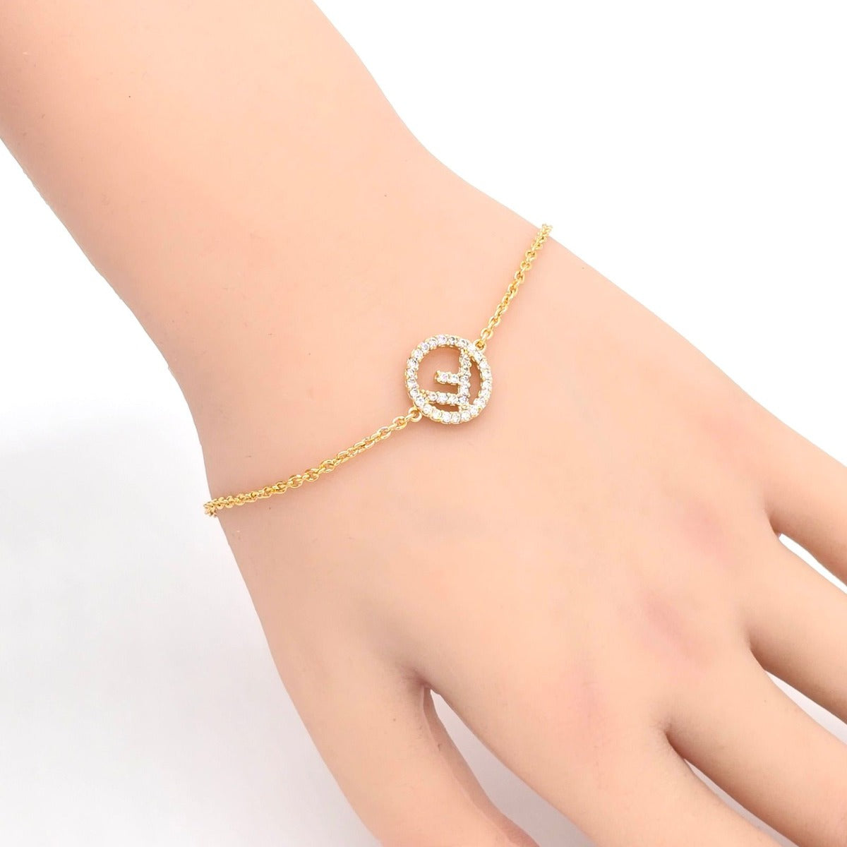 Fendi Is Bracelet New Logo Shape Ornament Natural Crystal — view 9