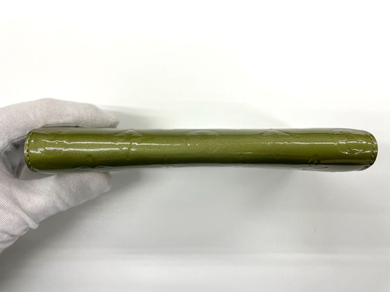 Louis Vuitton Monogram Vernis Portefeuille Sarah Long Wallet M91564 Givre Green