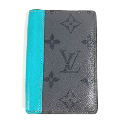 Louis Vuitton Card Case Organizer de Poche Monogram Eclipse Canvas Gray