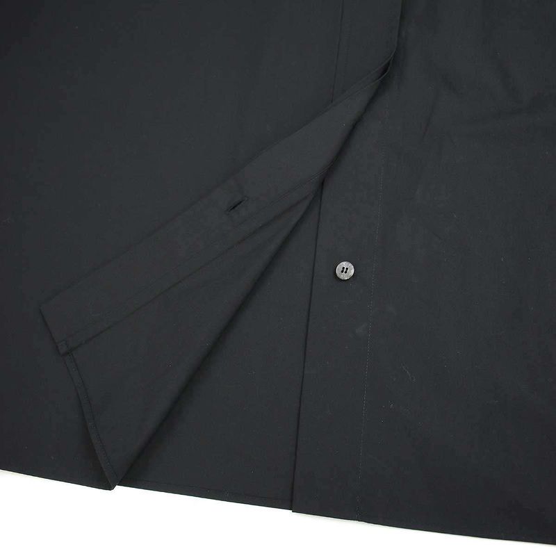 Hermes 22ss Draw String Ring Short Sleeve Over Blouse Shirt 2e0604dj Black 40