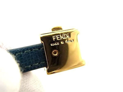 Fendi Leather Necklace Choker Accessory Women's Green Au7755