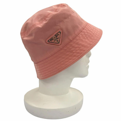 Prada Lining Cotton Leather Bucket Hat Pink — view 5