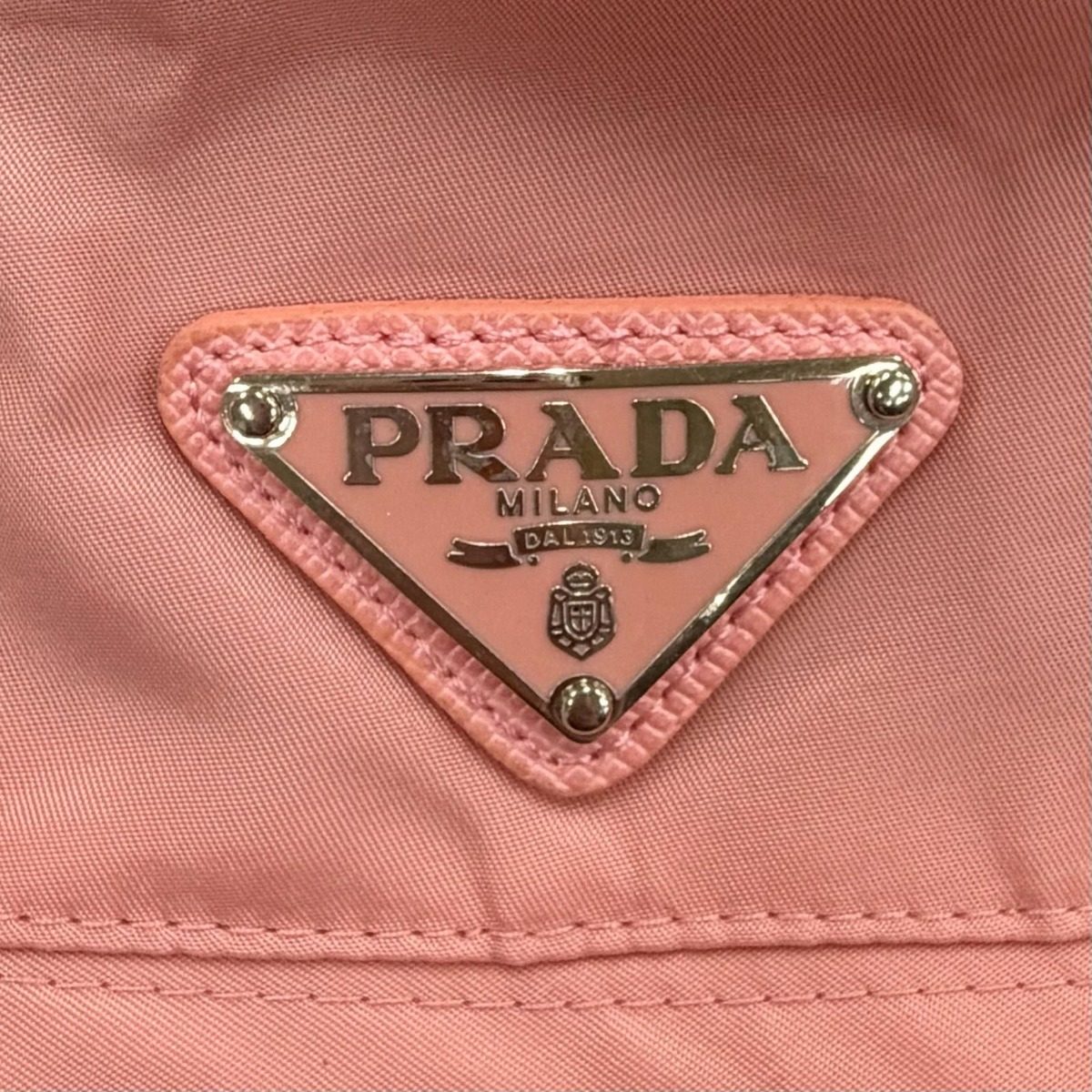 Prada Lining Cotton Leather Bucket Hat Pink — view 7