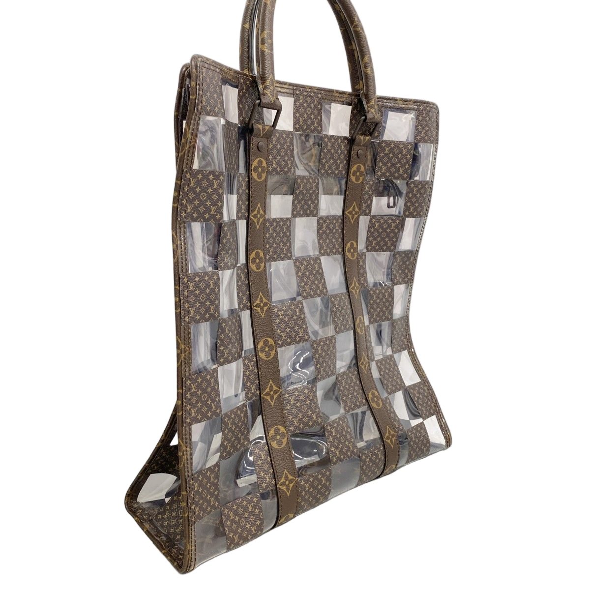 Louis Vuitton Handbag Monogram Chess Sac Plat Brown Clear 2-Way — view 2