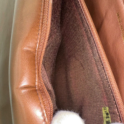 Chanel Shoulder Bag Quilted Lambskin CC Logo Brown Leather — view 13