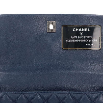 Chanel Top Handle Caviar Skin Chain Shoulder Bag Women