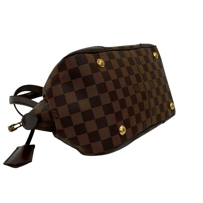 Louis Vuitton Verona PM Damier Leather Handbag Tote Bag Brown