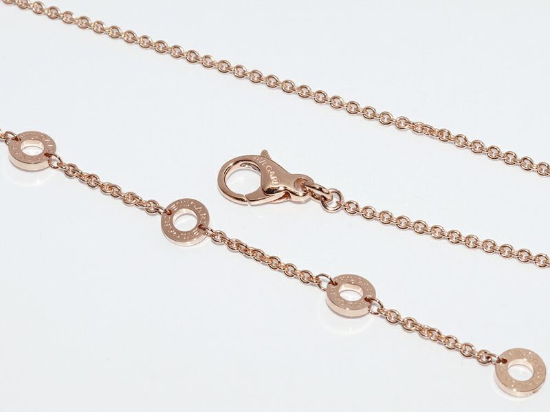 Bulgari Necklace Chain Necklace 18K Pink Gold Bulgari Chain Necklace