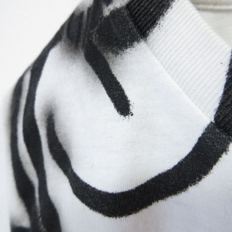 Good Prada Adam Neate Graphic Print Short Sleeve T-Shirt Cut and Sewn S White