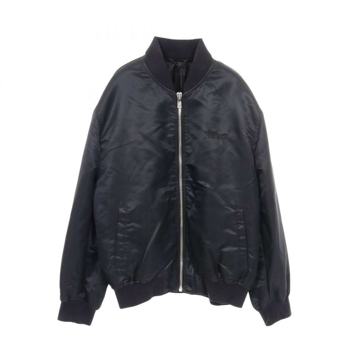 Versace Jacket City Lights Black Nylon Bomber Multicolor