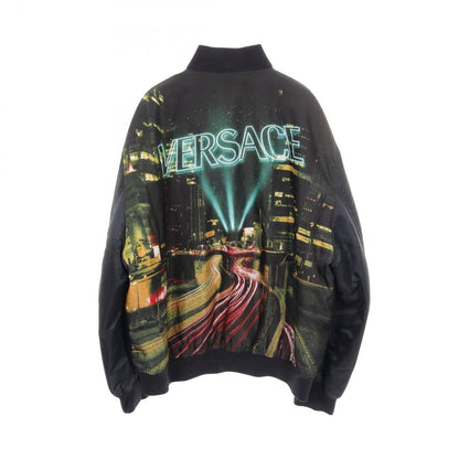 Versace Jacket City Lights Black Nylon Bomber Multicolor — view 2