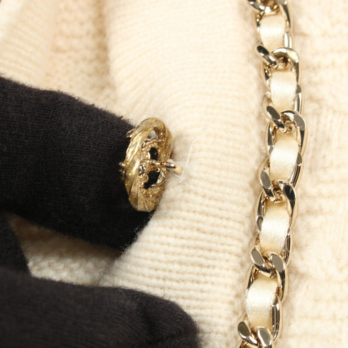 Chanel Cardigan CC Logo Button Cashmere — view 6