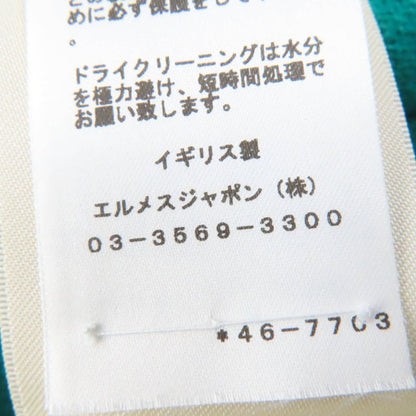 Hermes 2024 100% Cashmere Short Sleeves Short-sleeved Knit Green Tone 36 Made