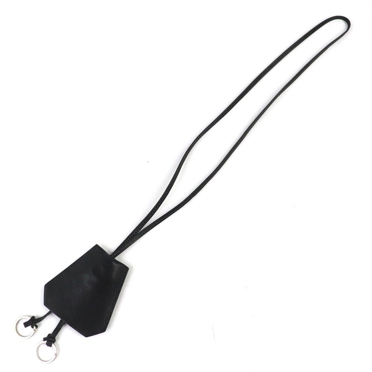 Hermes Vintage Leather Martin Margiela Era Clochette Necklace Pendant — view 3