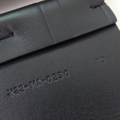 Christian DIOR D-waist Maxi Double Gold Buckle Leather Belt Black Gold Hardware