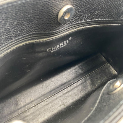 Chanel Women's Chain Turnlock Caviar Skin Shoulder Bag Ws8218 Black