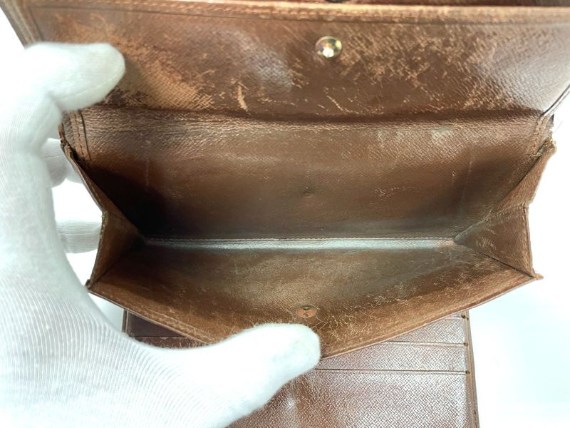 Louis Vuitton Monogram Porte Trésor International Long Wallet M61215 Brown Made