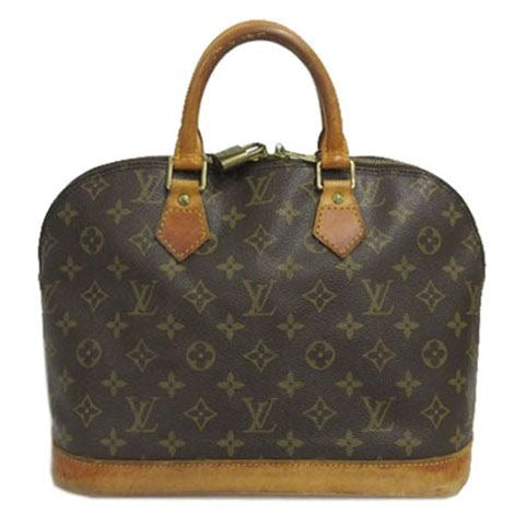 Louis Vuitton Monogram Alma Handbag Leather Brown