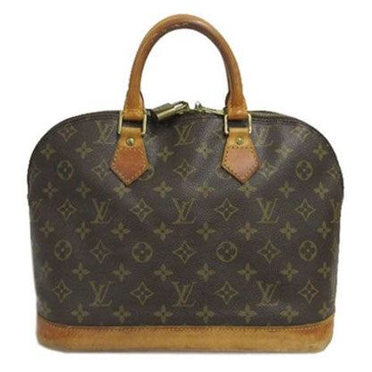 Louis Vuitton Monogram Alma Handbag Leather Brown