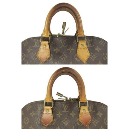 Louis Vuitton Monogram Alma Handbag Leather Brown — view 7