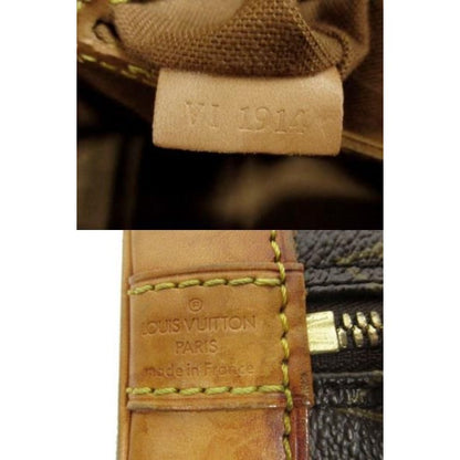Louis Vuitton Monogram Alma Handbag Leather Brown — view 9