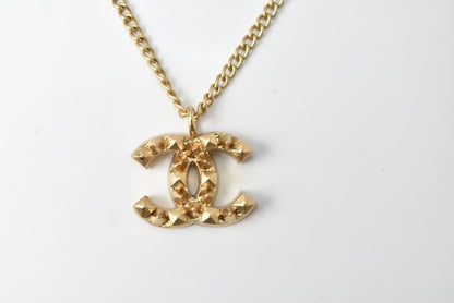 Chanel Bangle Bracelet Coco Mark Studs Gold