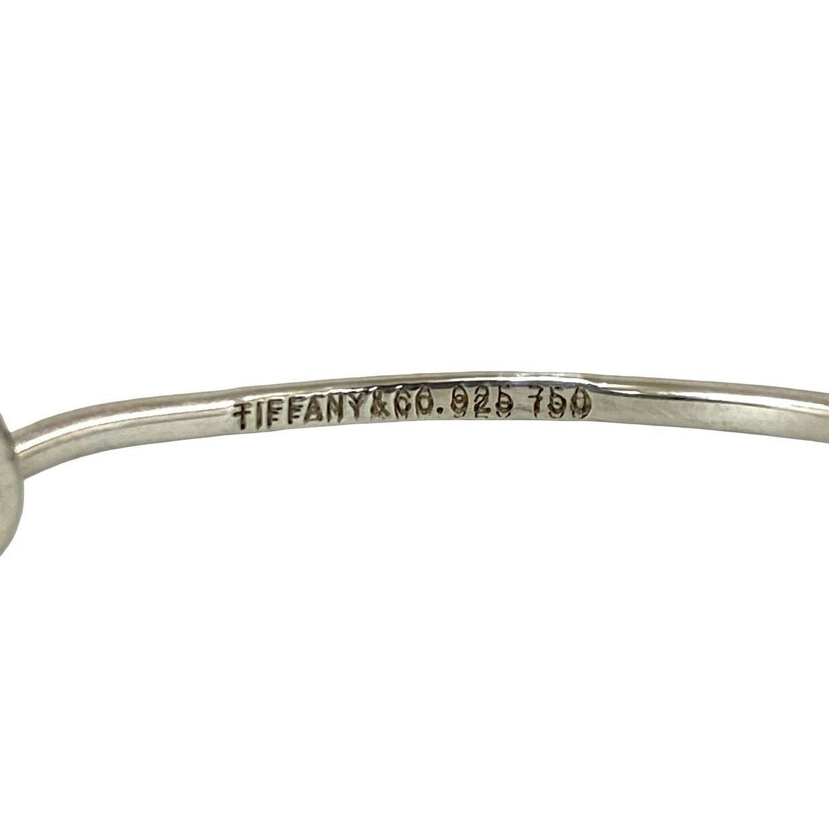 Tiffany & Co Love Knot 18K Gold Bangle Bracelet Silver — view 3