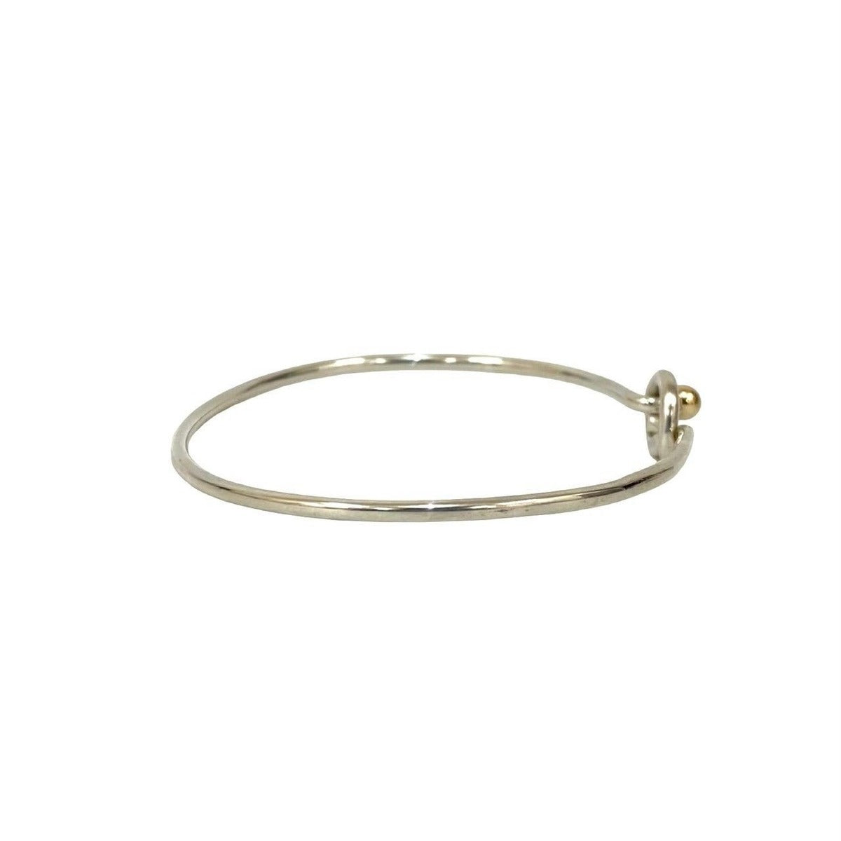Tiffany & Co Love Knot 18K Gold Bangle Bracelet Silver — view 5