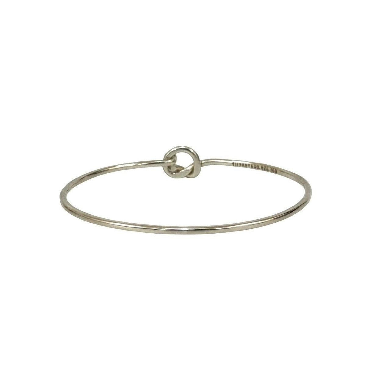 Tiffany & Co Love Knot 18K Gold Bangle Bracelet Silver — view 6