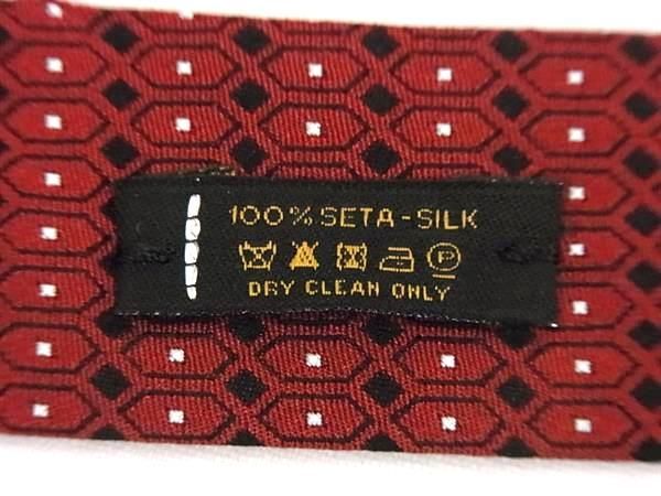Bvlgari 100% Silk Reversible All-over Pattern Tie Business Men's Red As9653