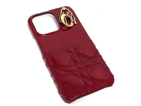 Christian Dior Lady Dior Cannage Patent Iphone13 Pro Compatible Iphone Case