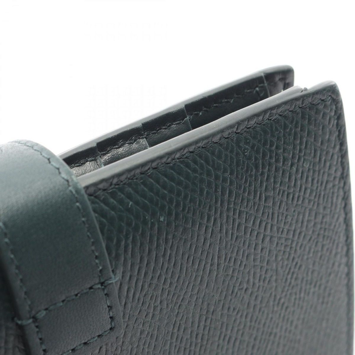 Celine Bifold Wallet Strap Green Leather — view 10