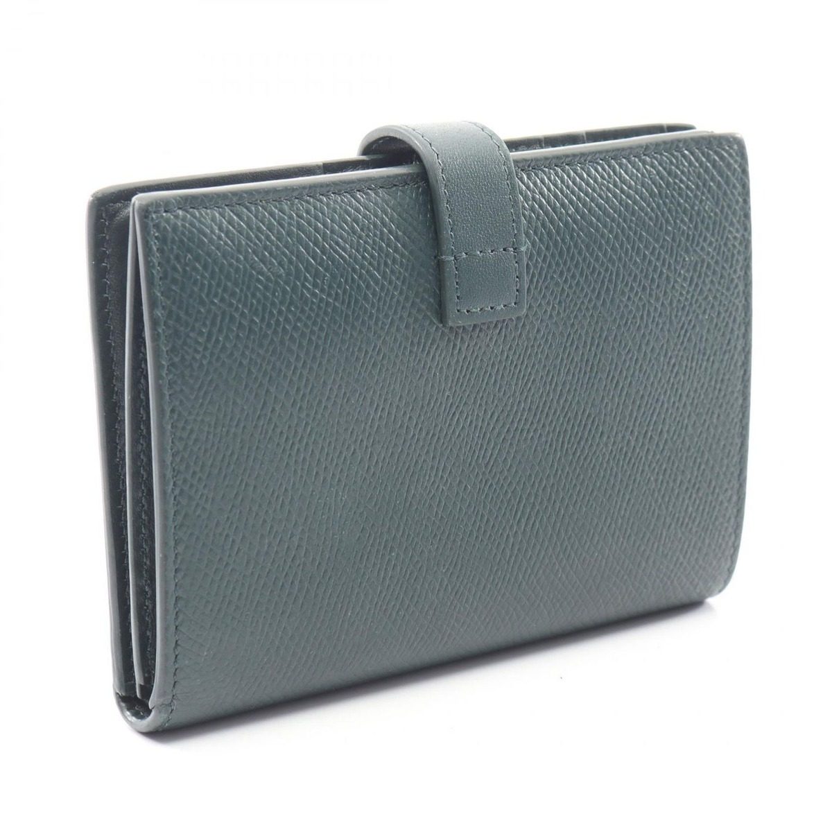 Celine Bifold Wallet Strap Green Leather — view 2