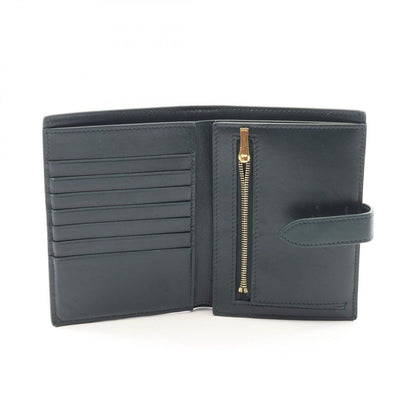 Celine Bifold Wallet Strap Green Leather — view 3